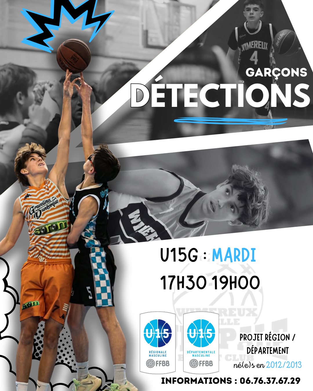 🏀🔥 DÉTECTIONS U15 GARÇONS – REJOINS L’AVENTURE WIMEREUX BASKET ! 🔥🏀